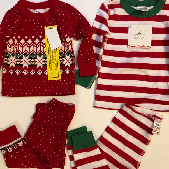 Hanna Andersson Other - 🍎SOLD🍏 Two NWT hanna andersson holiday pajama 70cm/6-12m &75cm/12-18m